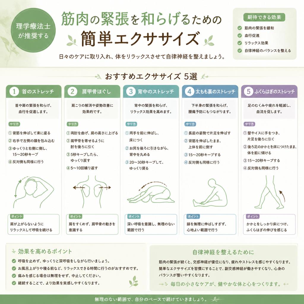 筋肉の緊張を解消するエクササイズ