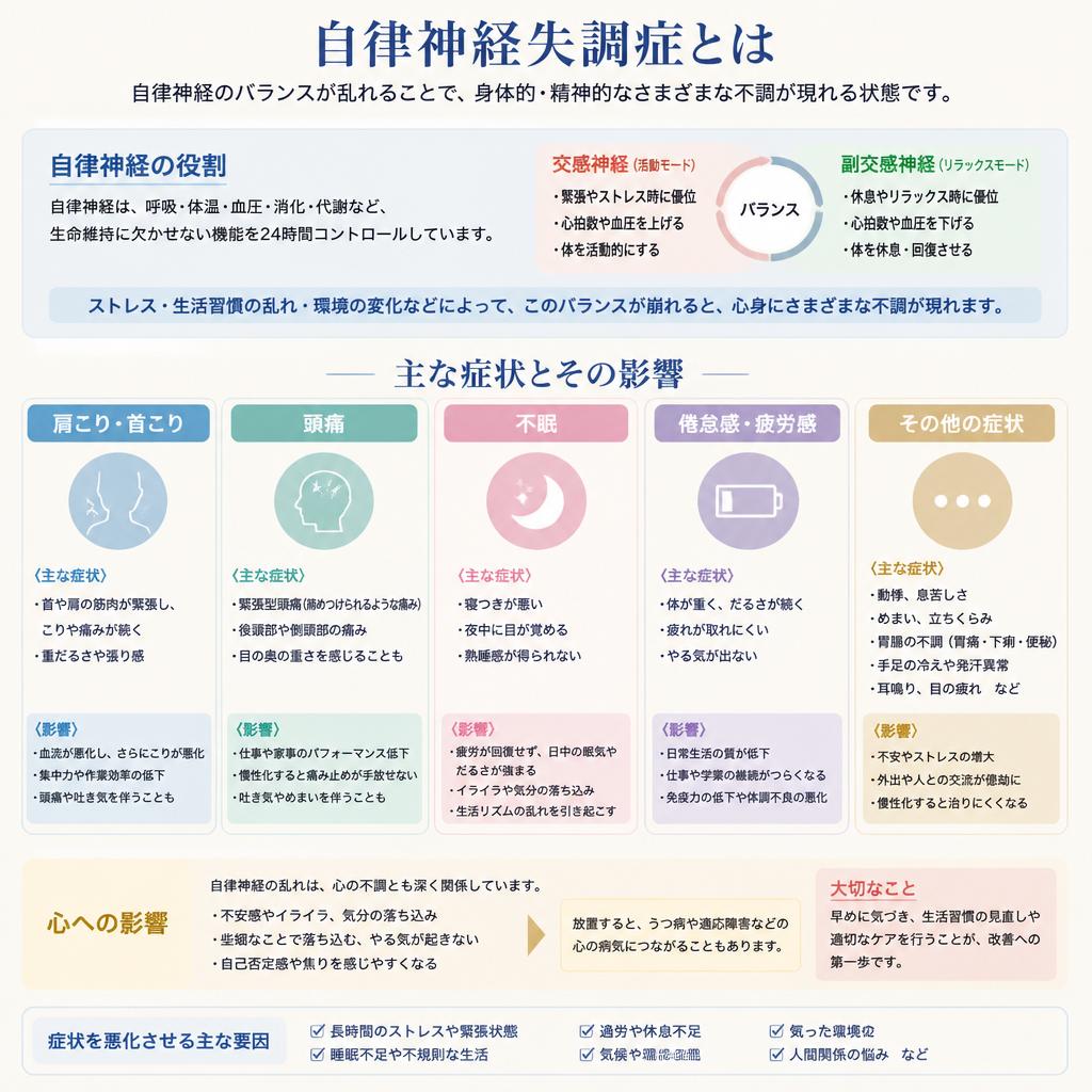 自律神経失調症の症状